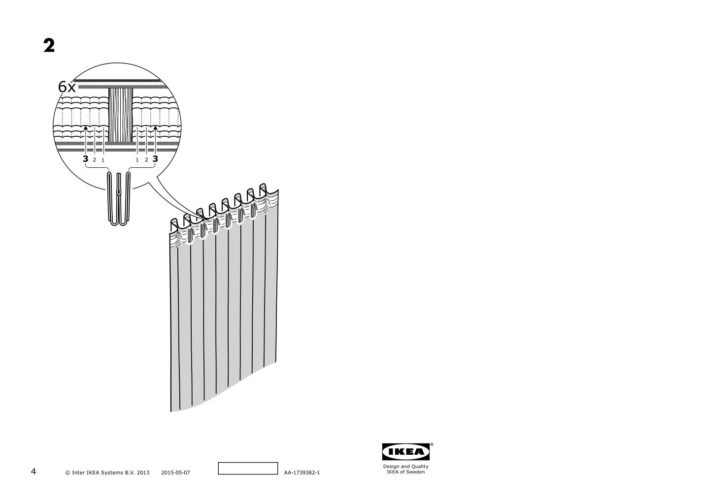 Assembly instructions for IKEA Brummig curtains 1 pair forest pattern multicolor | Page 1 - IKEA BRUMMIG curtains, 1 pair 905.325.08