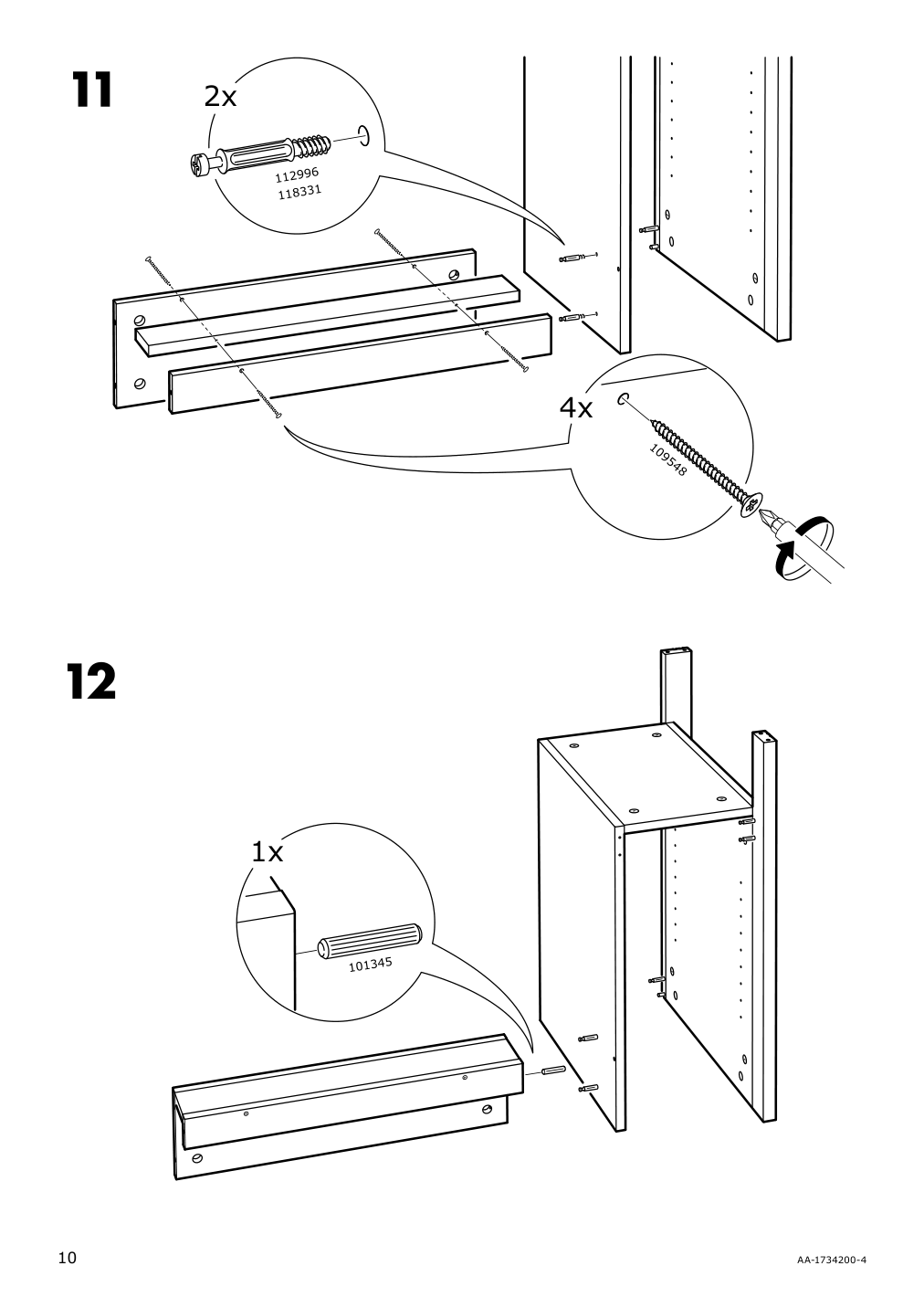 Assembly instructions for IKEA Brusali desk brown | Page 10 - IKEA BRUSALI desk 303.022.99