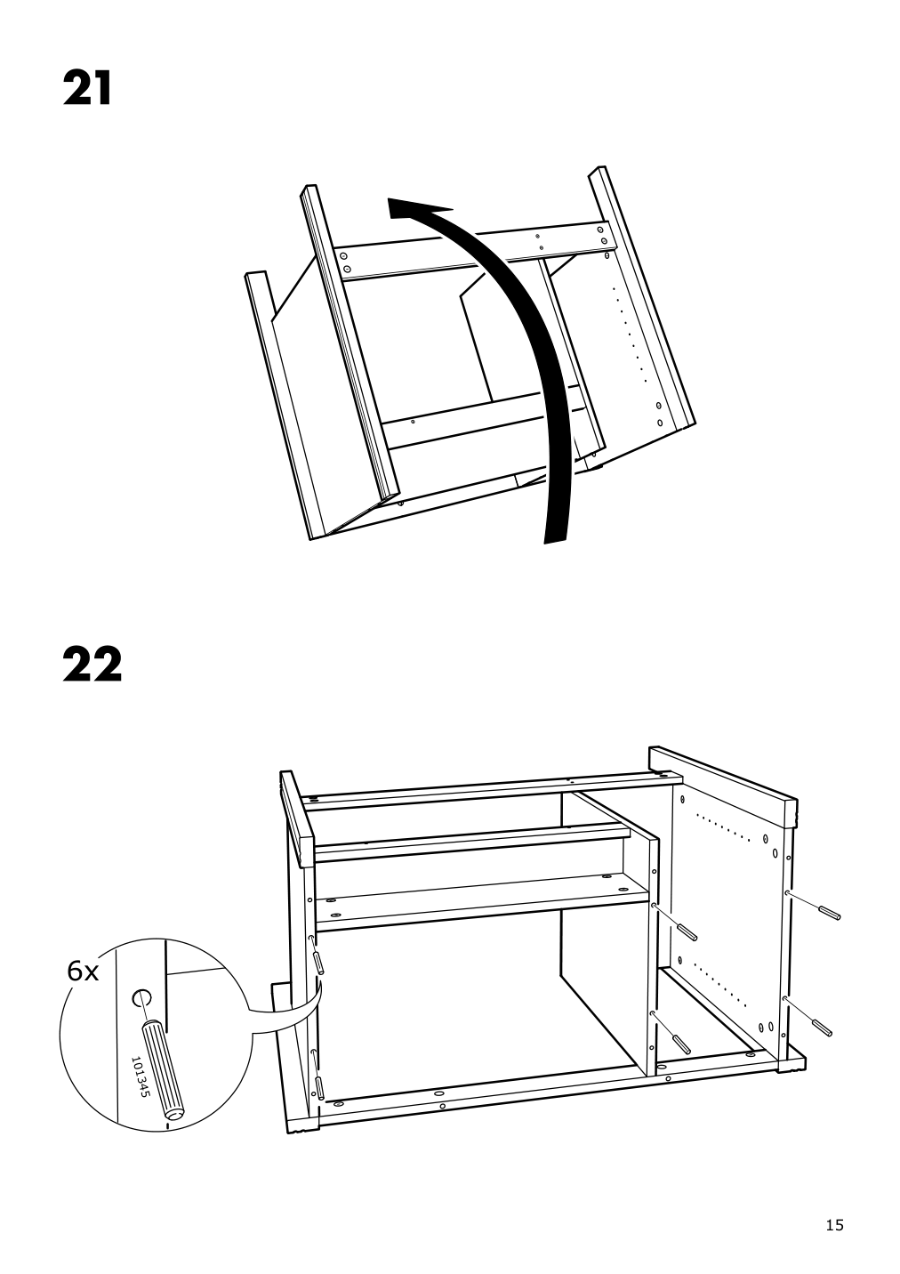 Assembly instructions for IKEA Brusali desk brown | Page 15 - IKEA BRUSALI desk 303.022.99