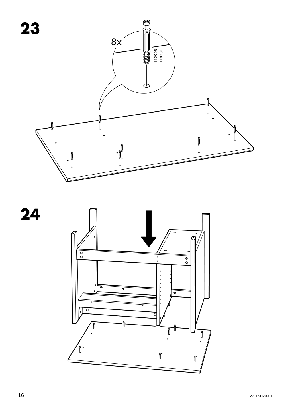 Assembly instructions for IKEA Brusali desk brown | Page 16 - IKEA BRUSALI desk 303.022.99