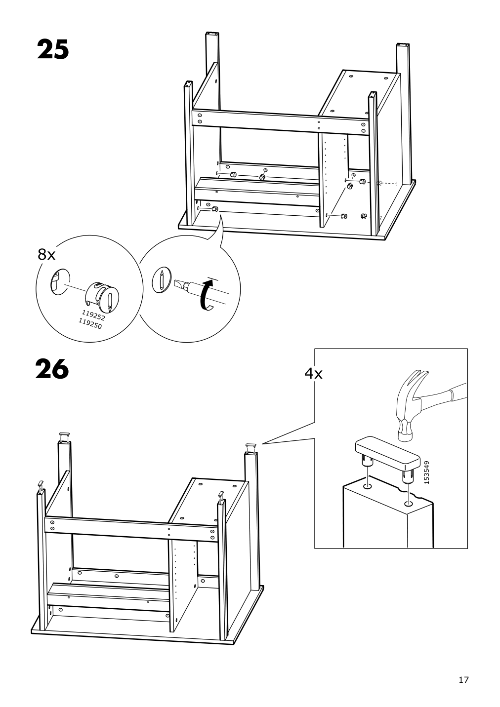 Assembly instructions for IKEA Brusali desk brown | Page 17 - IKEA BRUSALI desk 303.022.99