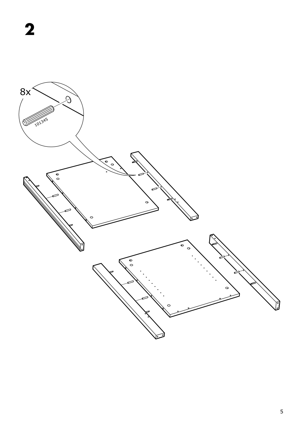 Assembly instructions for IKEA Brusali desk brown | Page 5 - IKEA BRUSALI desk 303.022.99