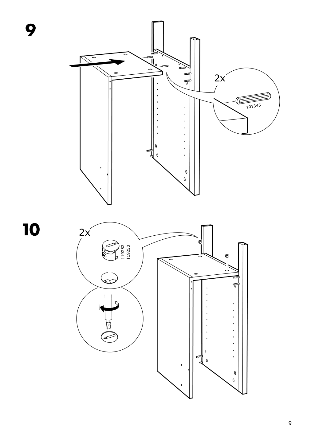 Assembly instructions for IKEA Brusali desk brown | Page 9 - IKEA BRUSALI desk 303.022.99