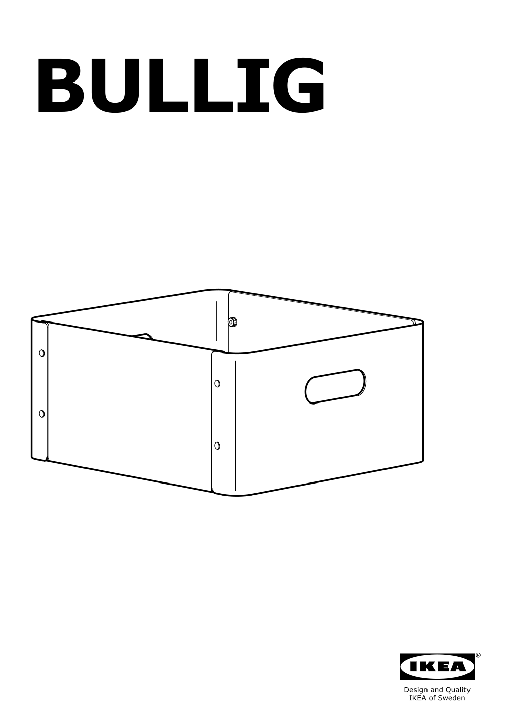 Assembly instructions for IKEA Bullig box black | Page 1 - IKEA BULLIG box 904.206.57