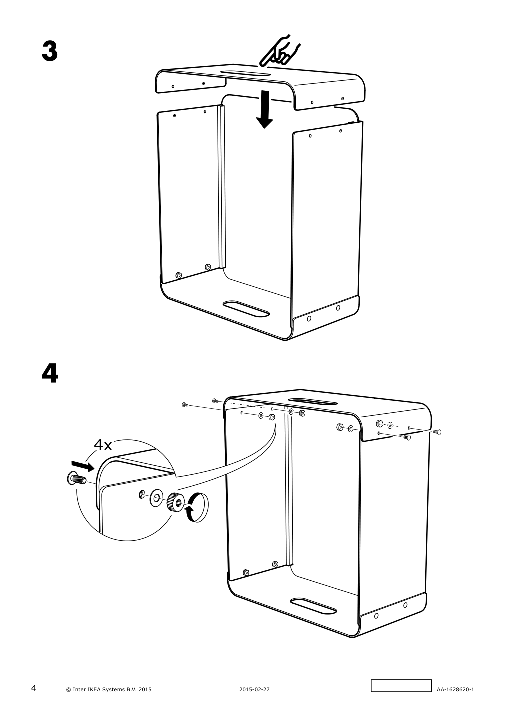 Assembly instructions for IKEA Bullig box black | Page 4 - IKEA BULLIG box 904.206.57