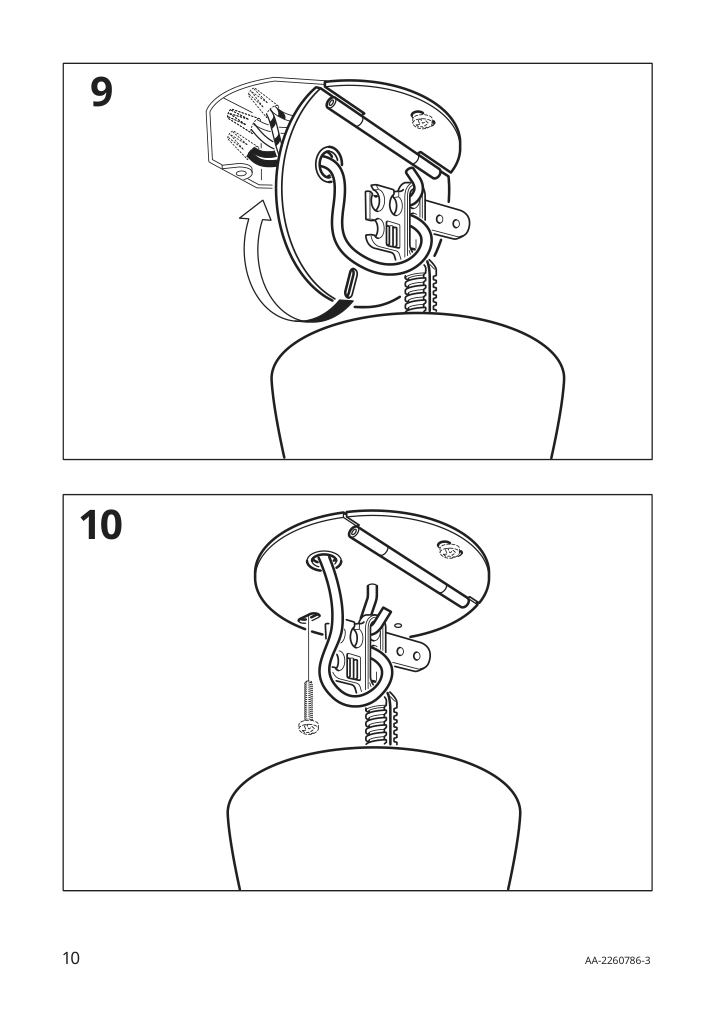 Assembly instructions for IKEA Bunkeflo pendant lamp beige birch | Page 10 - IKEA BUNKEFLO pendant lamp 105.107.89