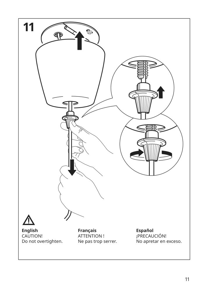 Assembly instructions for IKEA Bunkeflo pendant lamp beige birch | Page 11 - IKEA BUNKEFLO pendant lamp 105.107.89