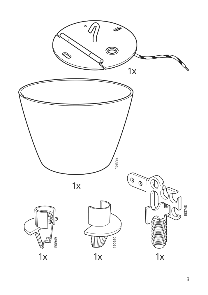 Assembly instructions for IKEA Bunkeflo pendant lamp beige birch | Page 3 - IKEA BUNKEFLO pendant lamp 105.107.89