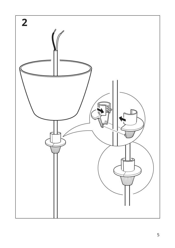 Assembly instructions for IKEA Bunkeflo pendant lamp beige birch | Page 5 - IKEA BUNKEFLO pendant lamp 105.107.89