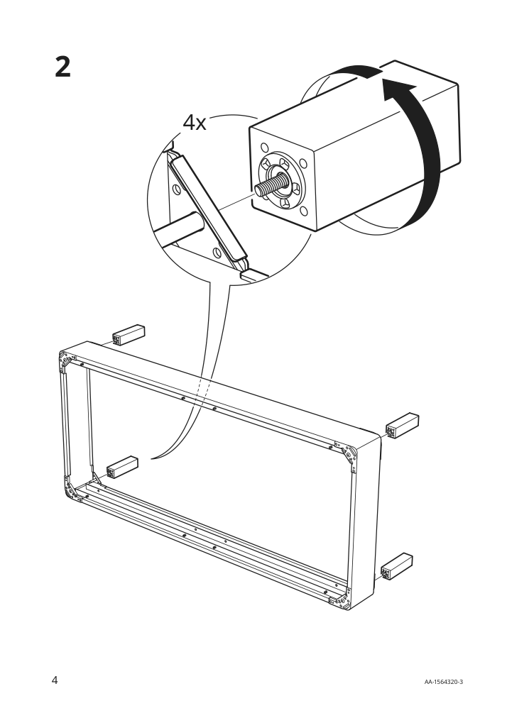 Assembly instructions for IKEA Burfjord leg oak | Page 4 - IKEA BURFJORD leg 202.996.93