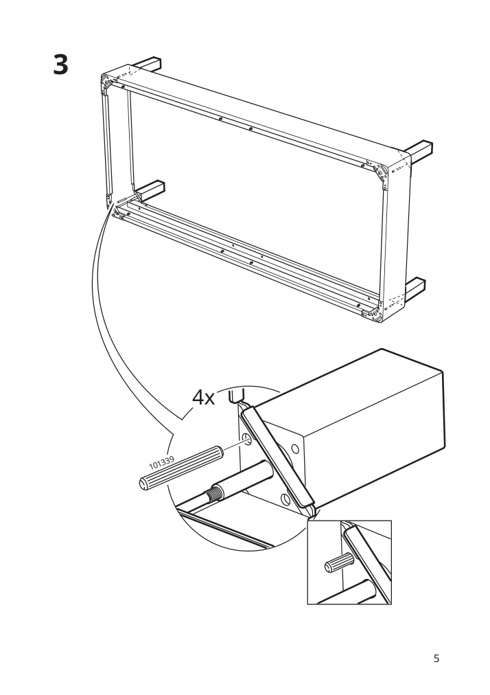 Assembly instructions for IKEA Burfjord leg oak | Page 5 - IKEA BURFJORD leg 202.996.93