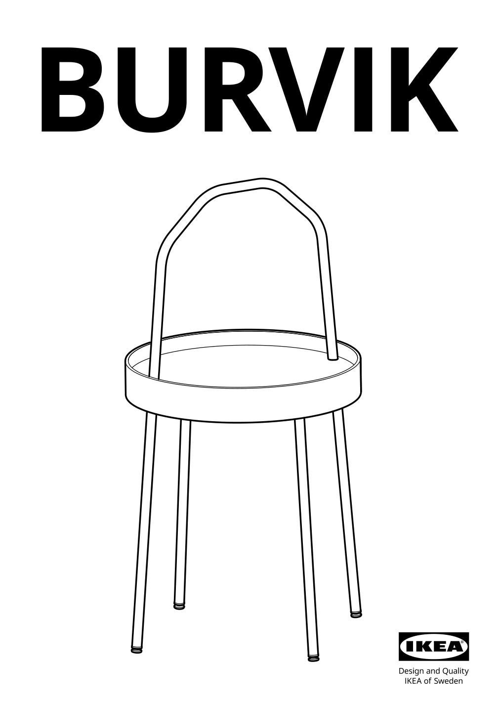 Assembly instructions for IKEA Burvik side table light gray green | Page 1 - IKEA BURVIK side table 805.130.01