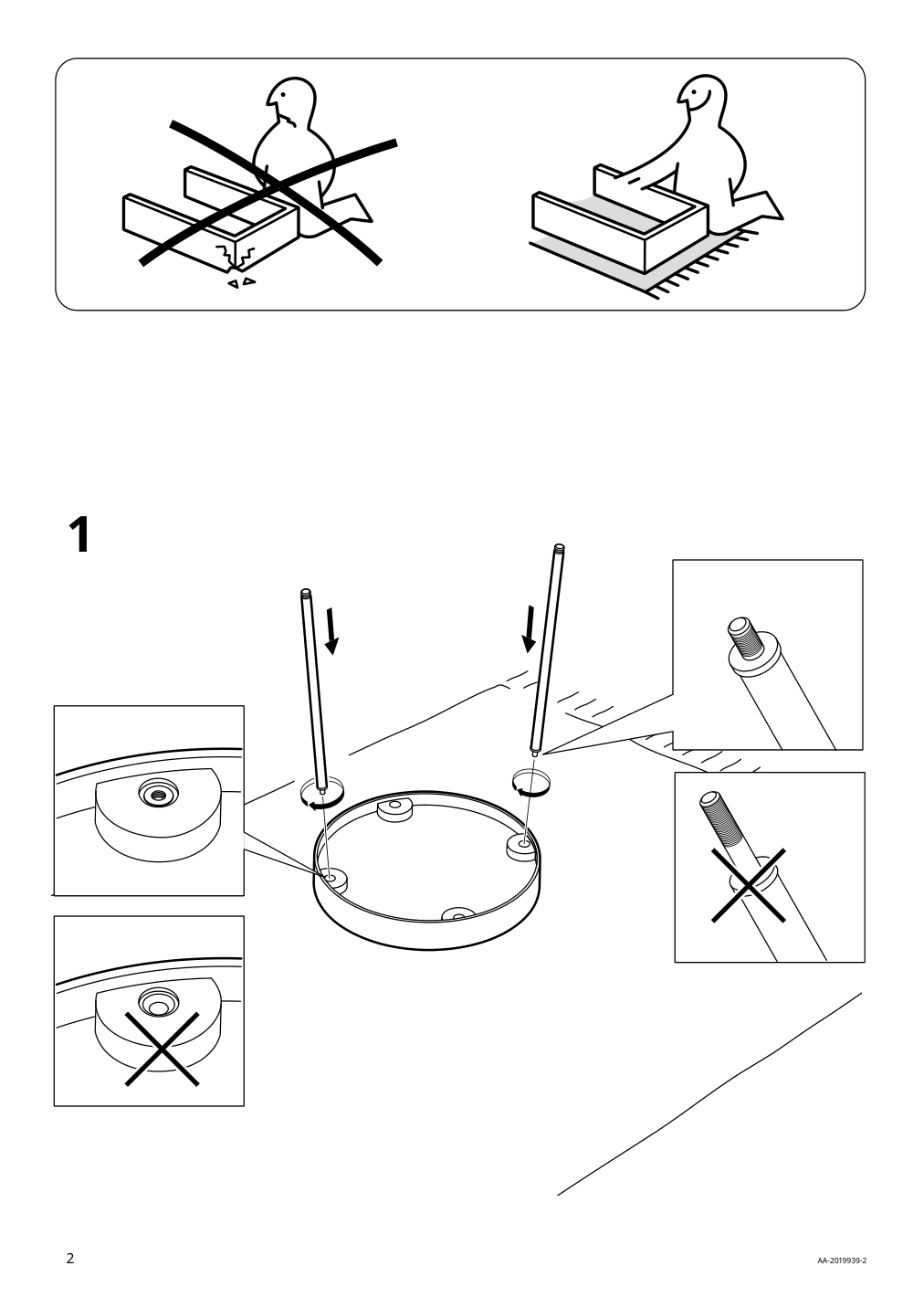 Assembly instructions for IKEA Burvik side table light gray green | Page 2 - IKEA BURVIK side table 805.130.01