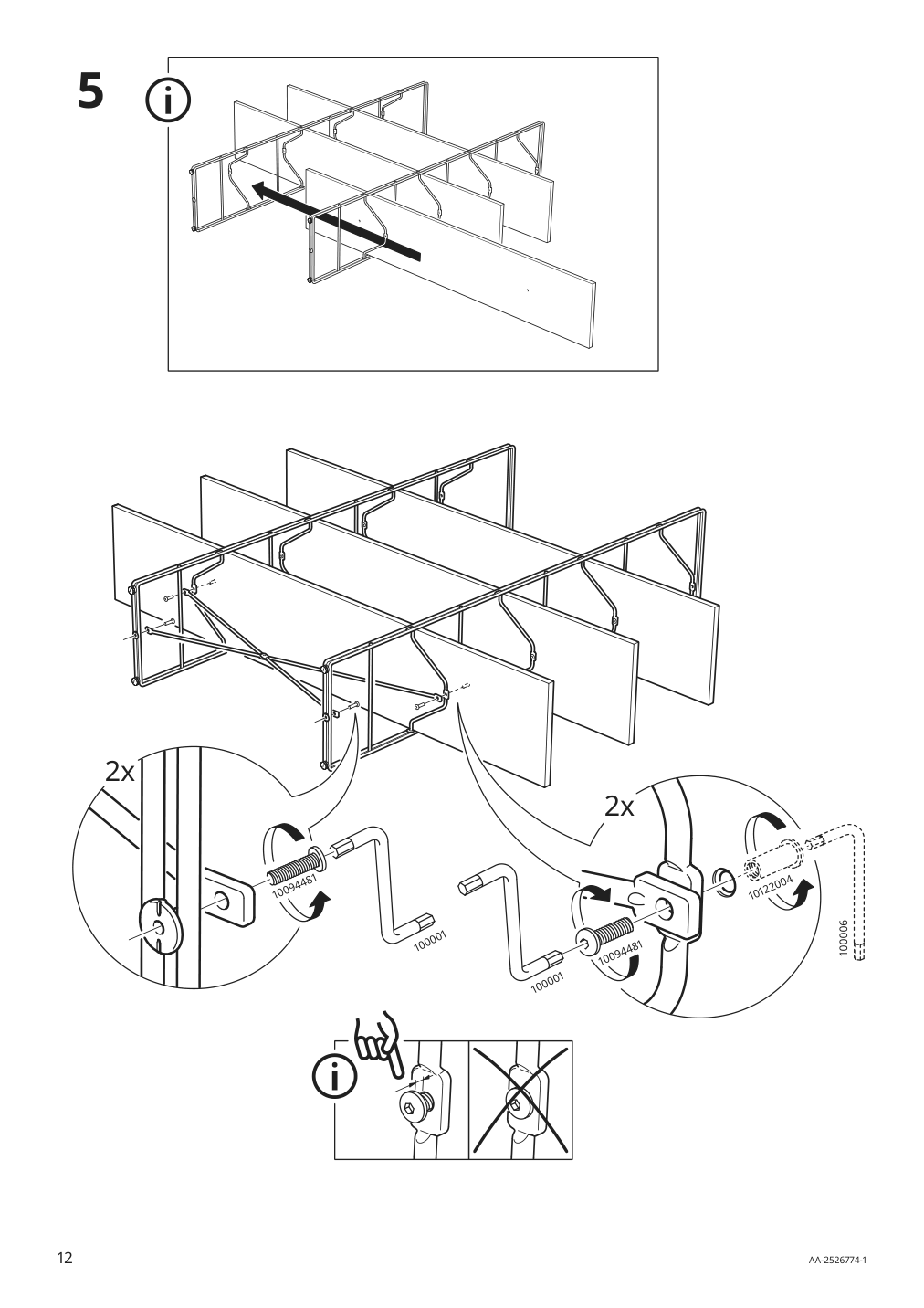 Assembly instructions for IKEA Byakorre open shelf unit | Page 12 - IKEA BYAKORRE open shelf unit 205.864.58