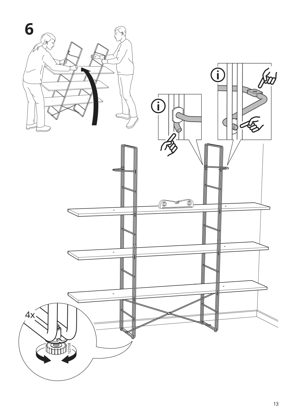 Assembly instructions for IKEA Byakorre open shelf unit | Page 13 - IKEA BYAKORRE open shelf unit 205.864.58