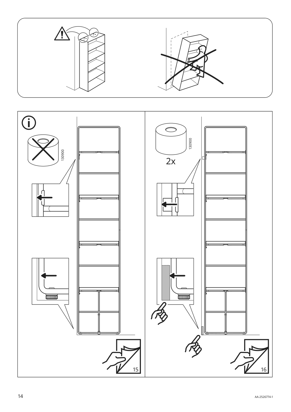 Assembly instructions for IKEA Byakorre open shelf unit | Page 14 - IKEA BYAKORRE open shelf unit 205.864.58