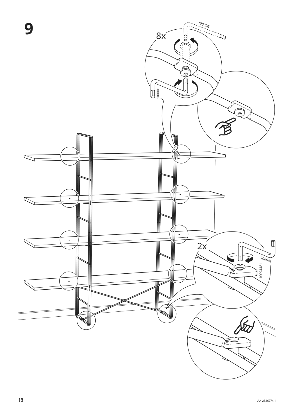 Assembly instructions for IKEA Byakorre open shelf unit | Page 18 - IKEA BYAKORRE open shelf unit 205.864.58