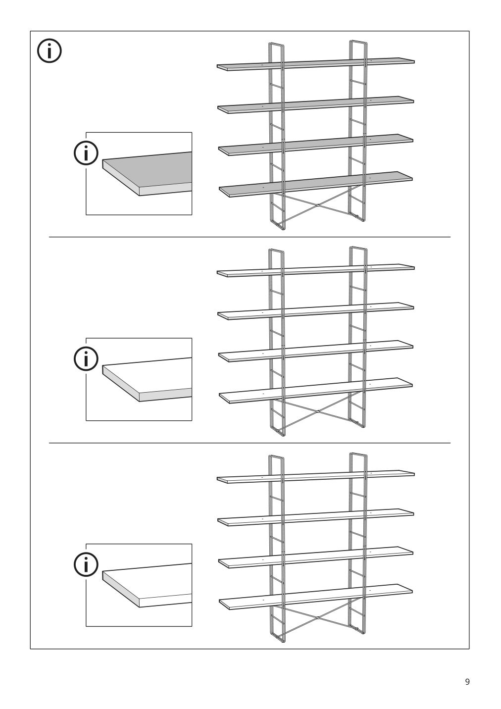 Assembly instructions for IKEA Byakorre open shelf unit | Page 9 - IKEA BYAKORRE open shelf unit 205.864.58