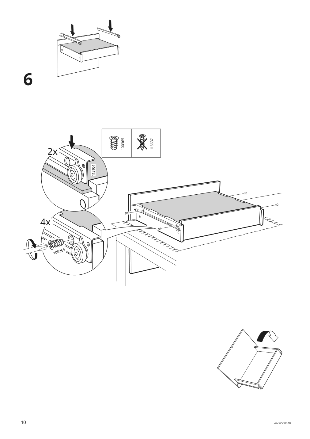 Assembly instructions for IKEA Byas tv unit high gloss white | Page 10 - IKEA BYÅS TV unit 005.657.82