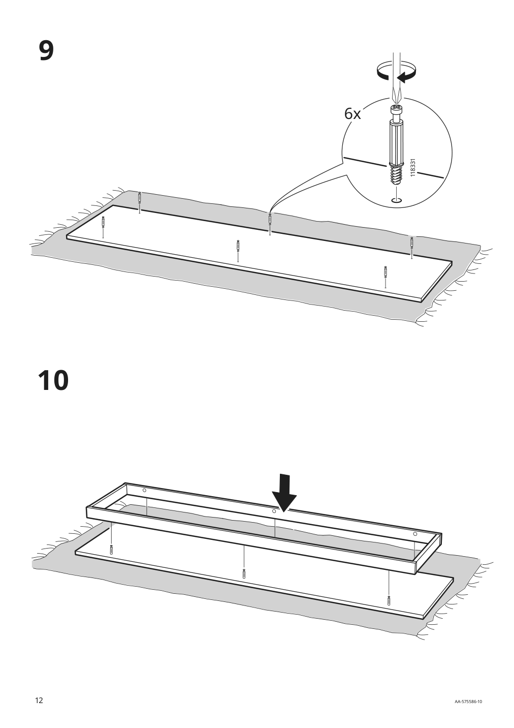 Assembly instructions for IKEA Byas tv unit high gloss white | Page 12 - IKEA BYÅS TV unit 802.277.97