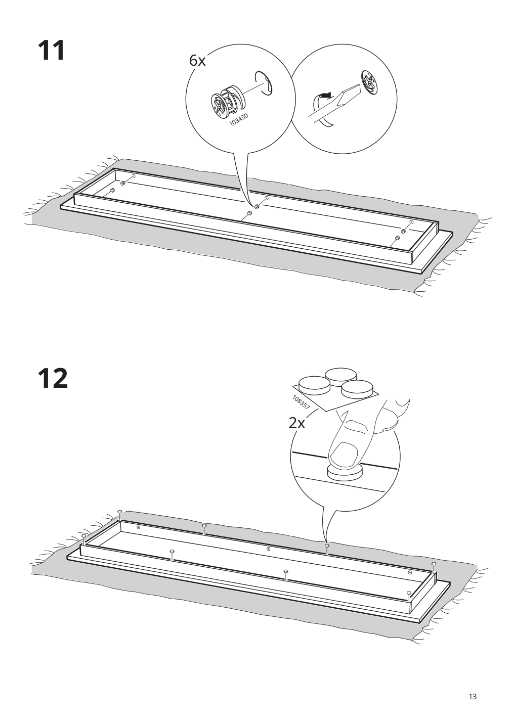 Assembly instructions for IKEA Byas tv unit high gloss white | Page 13 - IKEA BYÅS TV unit 005.657.82