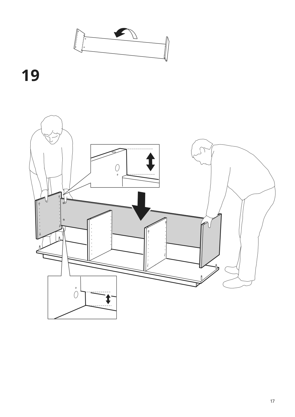 Assembly instructions for IKEA Byas tv unit high gloss white | Page 17 - IKEA BYÅS TV unit 005.657.82