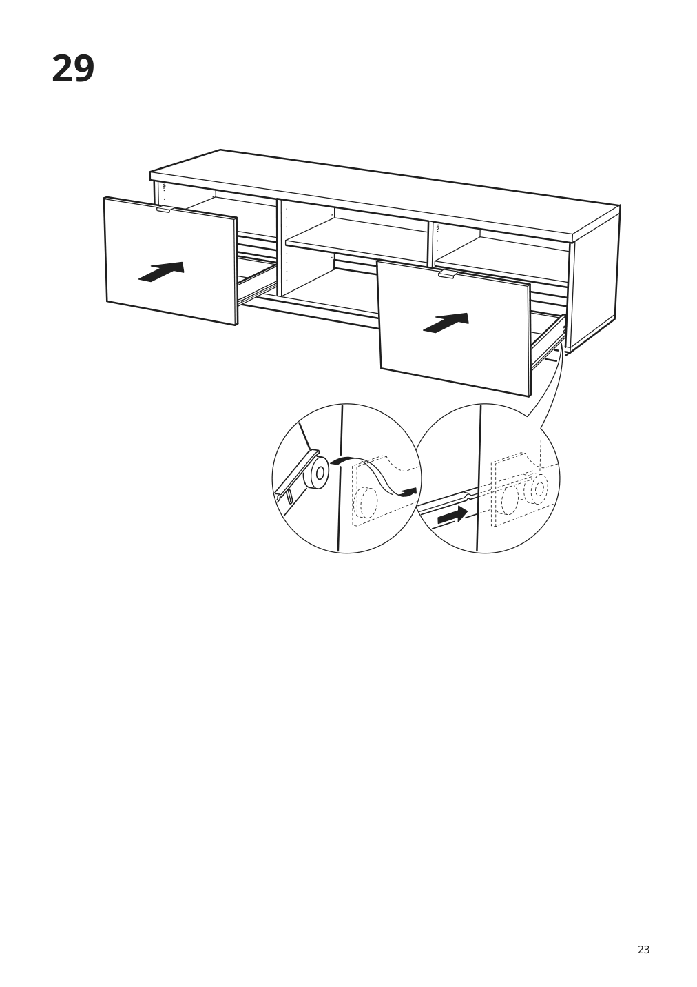 Assembly instructions for IKEA Byas tv unit high gloss white | Page 23 - IKEA BYÅS TV unit 005.657.82