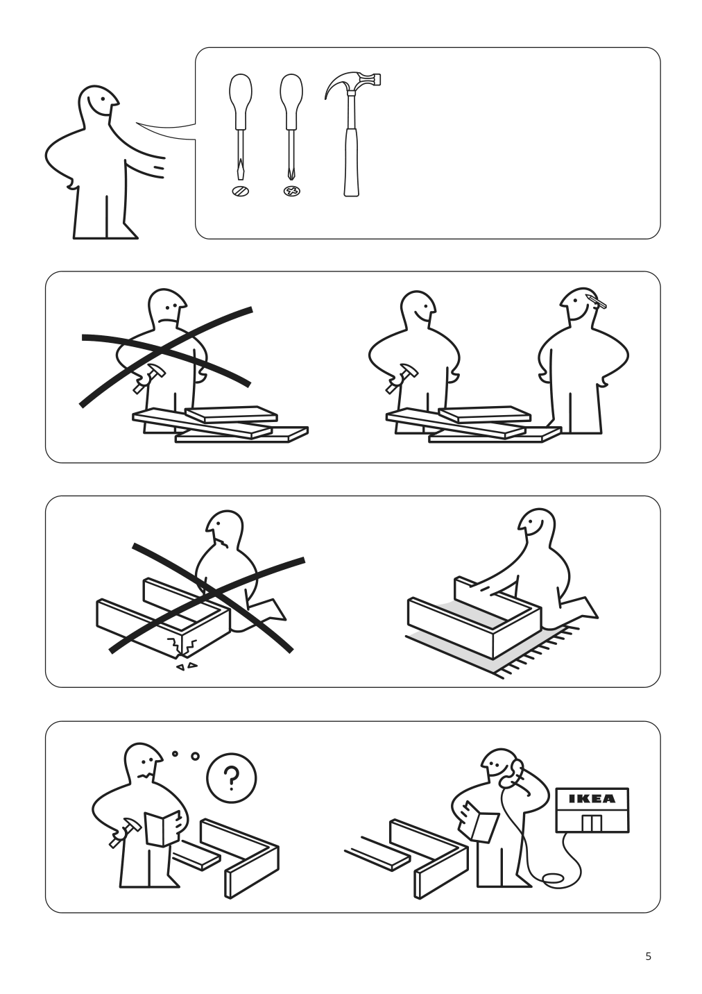 Assembly instructions for IKEA Byas tv unit high gloss white | Page 5 - IKEA BYÅS TV unit 802.277.97