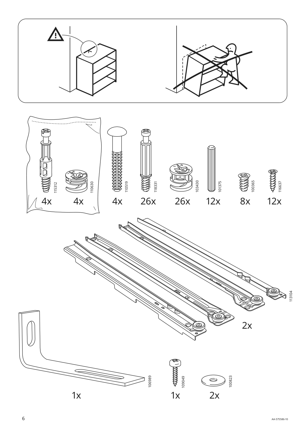 Assembly instructions for IKEA Byas tv unit high gloss white | Page 6 - IKEA BYÅS TV unit 802.277.97