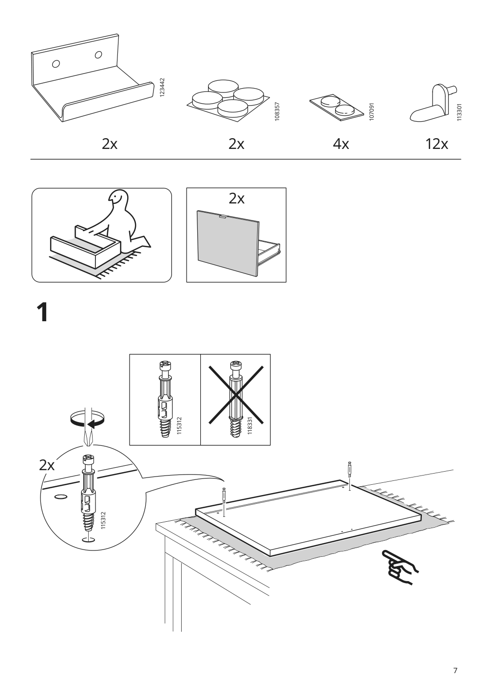 Assembly instructions for IKEA Byas tv unit high gloss white | Page 7 - IKEA BYÅS TV unit 802.277.97