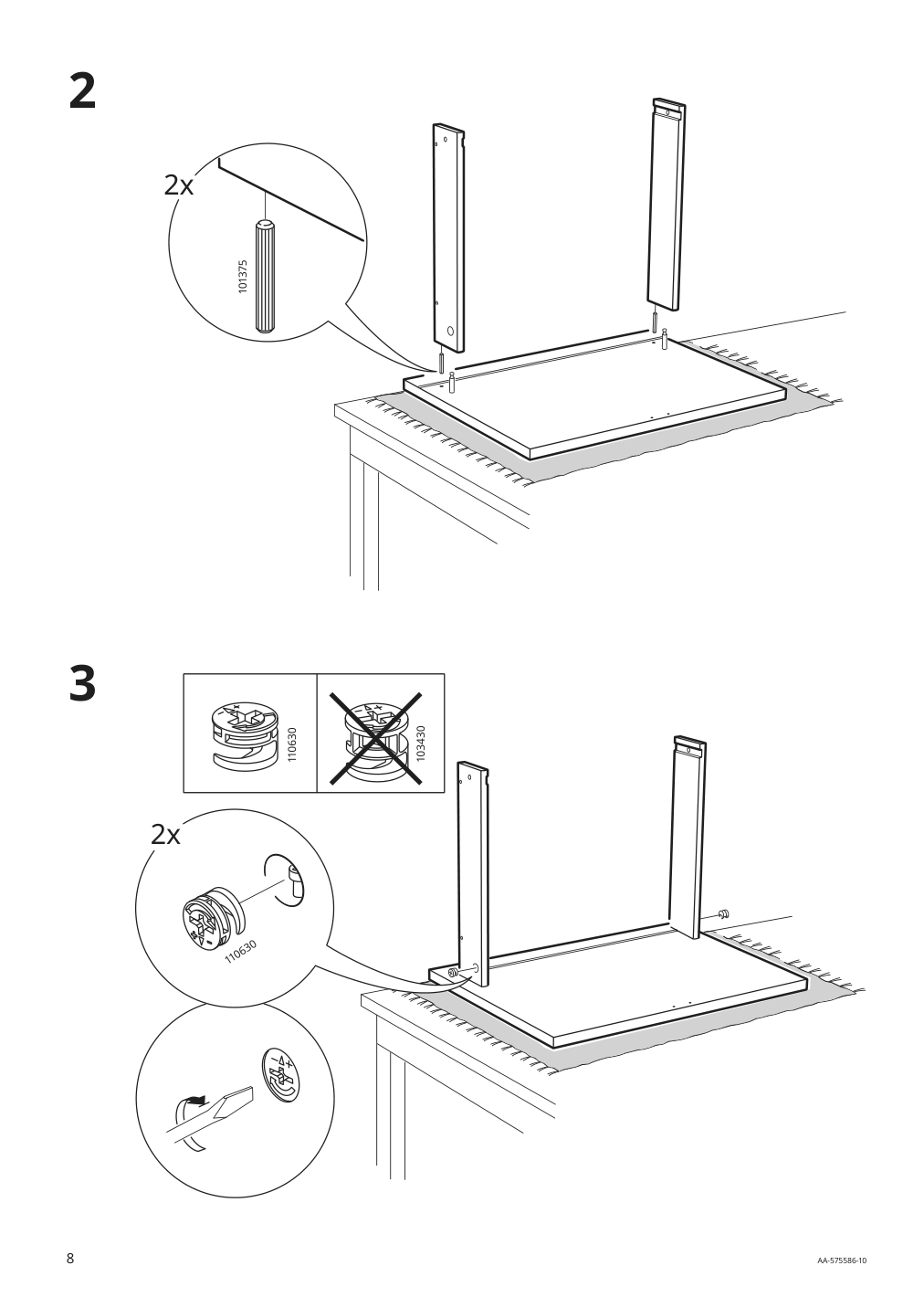 Assembly instructions for IKEA Byas tv unit high gloss white | Page 8 - IKEA BYÅS TV unit 802.277.97