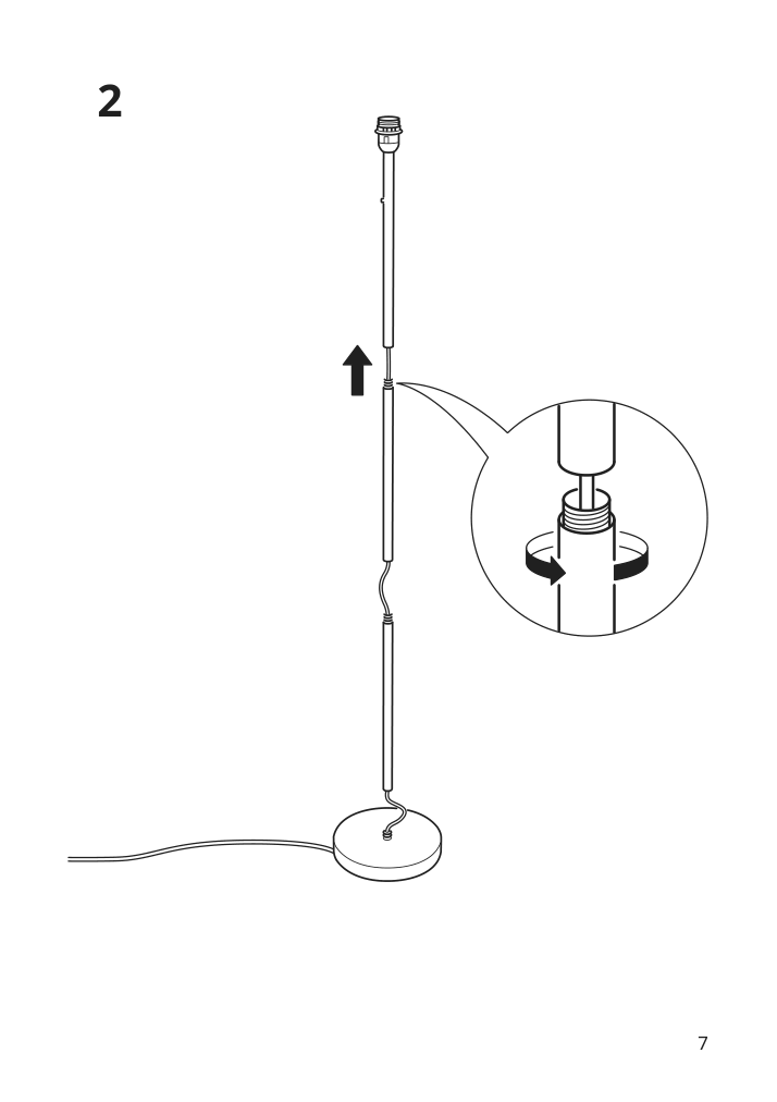 Assembly instructions for IKEA Byggkorn floor lamp black white | Page 7 - IKEA BYGGKORN floor lamp 905.334.33