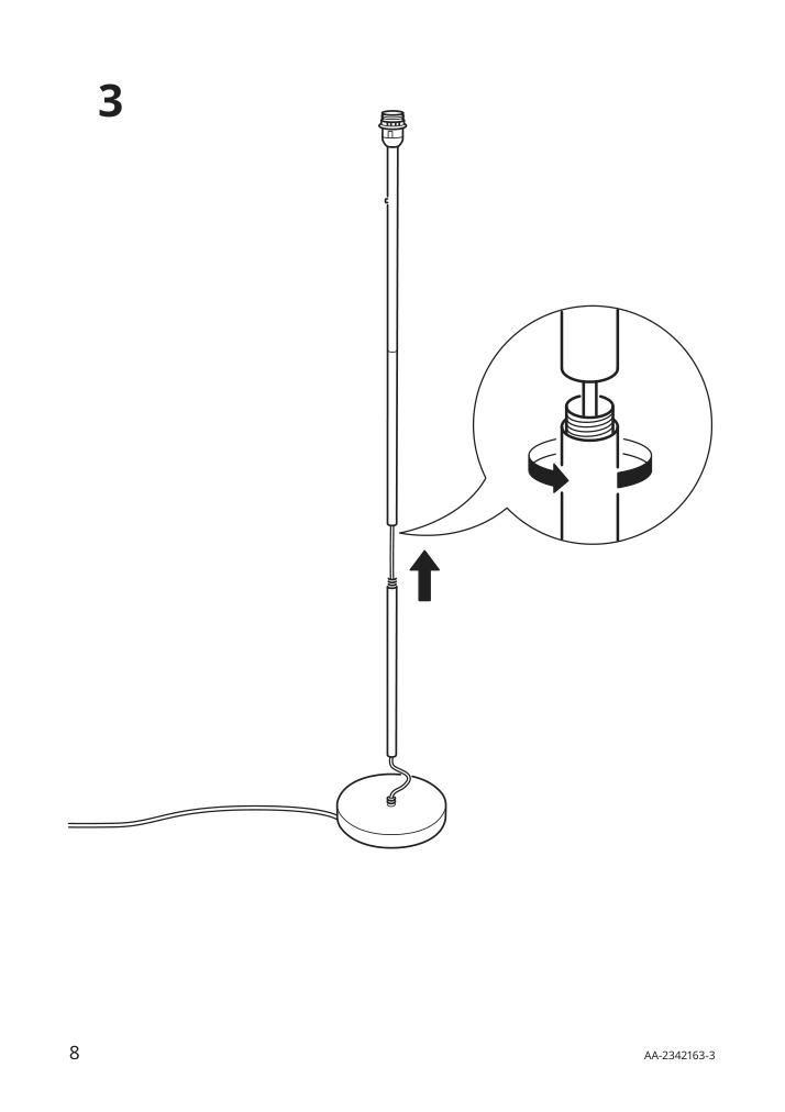 Assembly instructions for IKEA Byggkorn floor lamp black white | Page 8 - IKEA BYGGKORN floor lamp 905.334.33