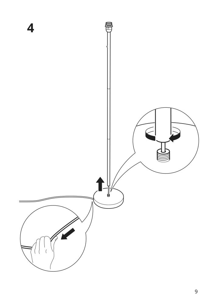 Assembly instructions for IKEA Byggkorn floor lamp black white | Page 9 - IKEA BYGGKORN floor lamp 905.334.33