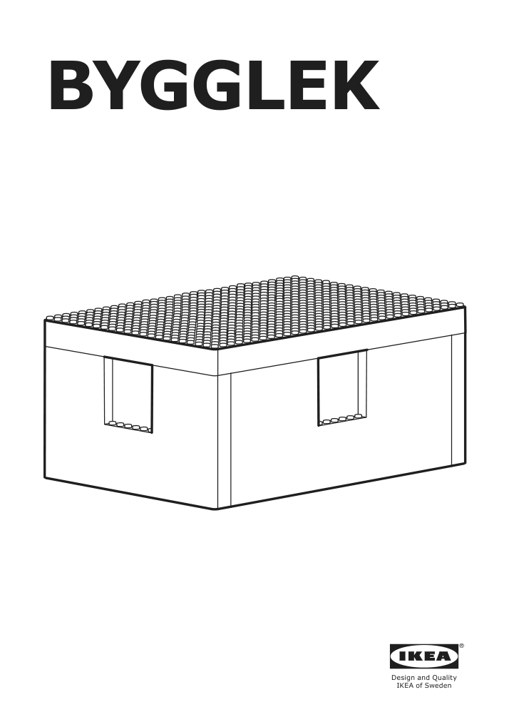 Assembly instructions for IKEA Bygglek lego r box with lid white | Page 1 - IKEA BYGGLEK LEGO® box with lid 503.721.87