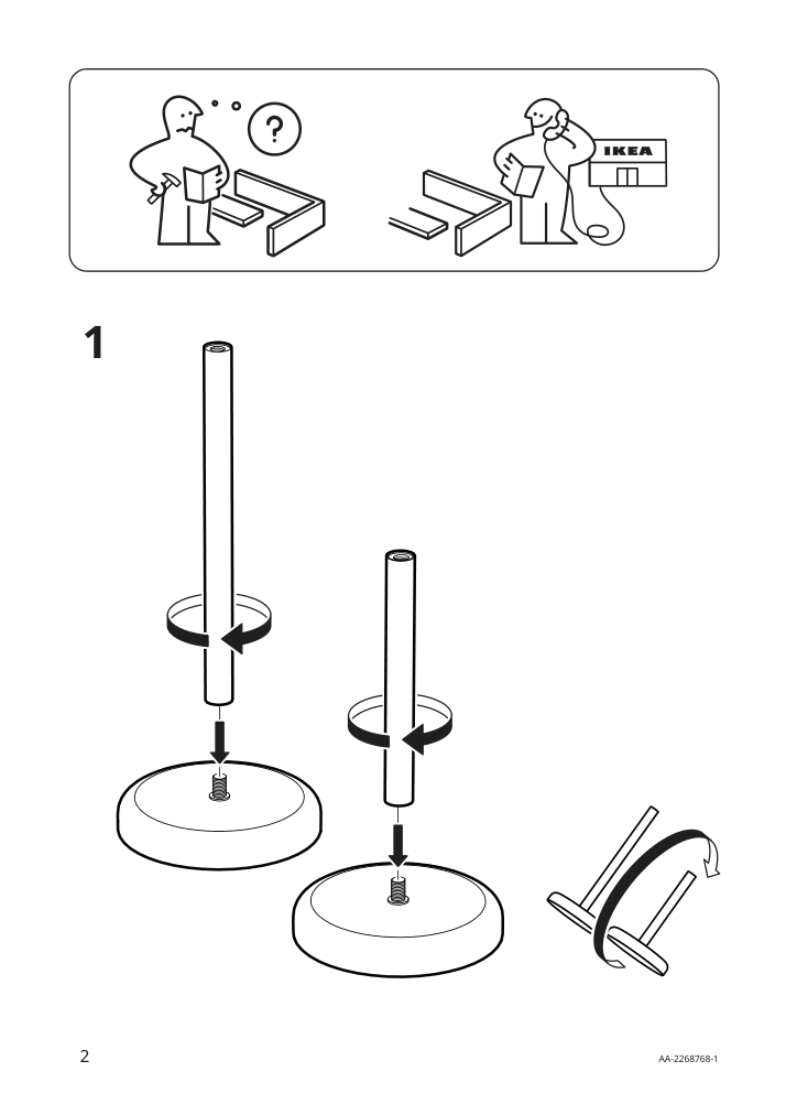 Assembly instructions for IKEA Chilistran plant stand white | Page 2 - IKEA CHILISTRÅN plant stand 604.922.45