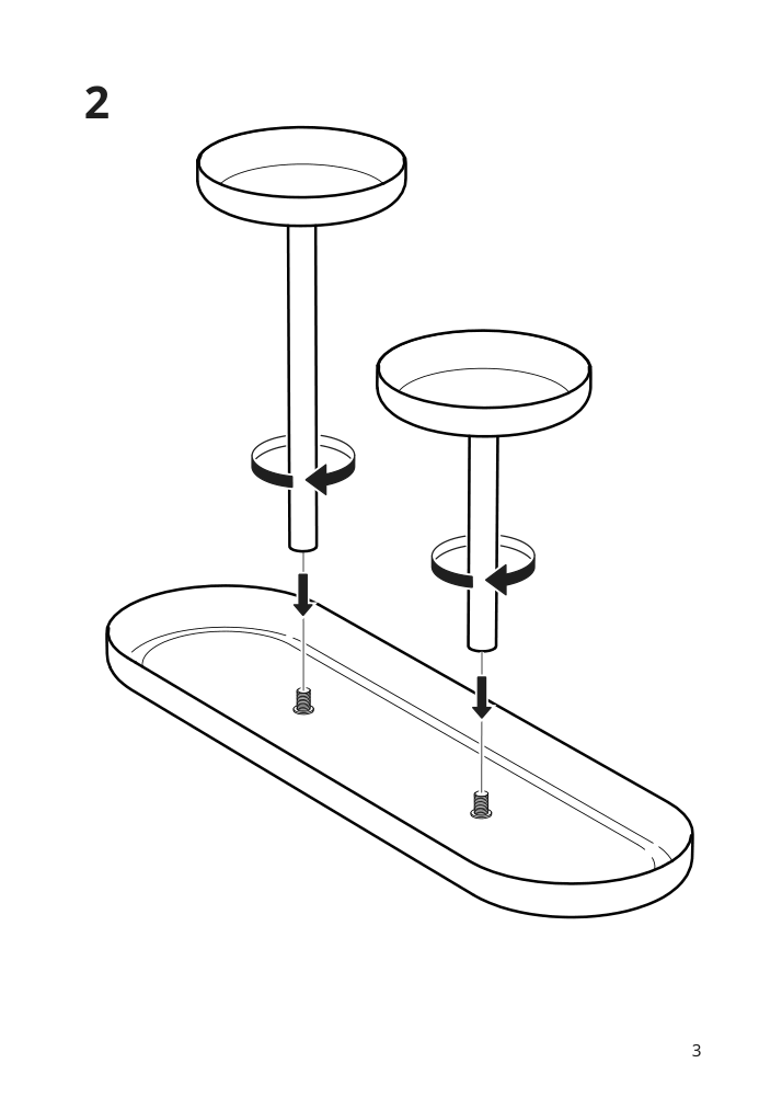 Assembly instructions for IKEA Chilistran plant stand white | Page 3 - IKEA CHILISTRÅN plant stand 604.922.45