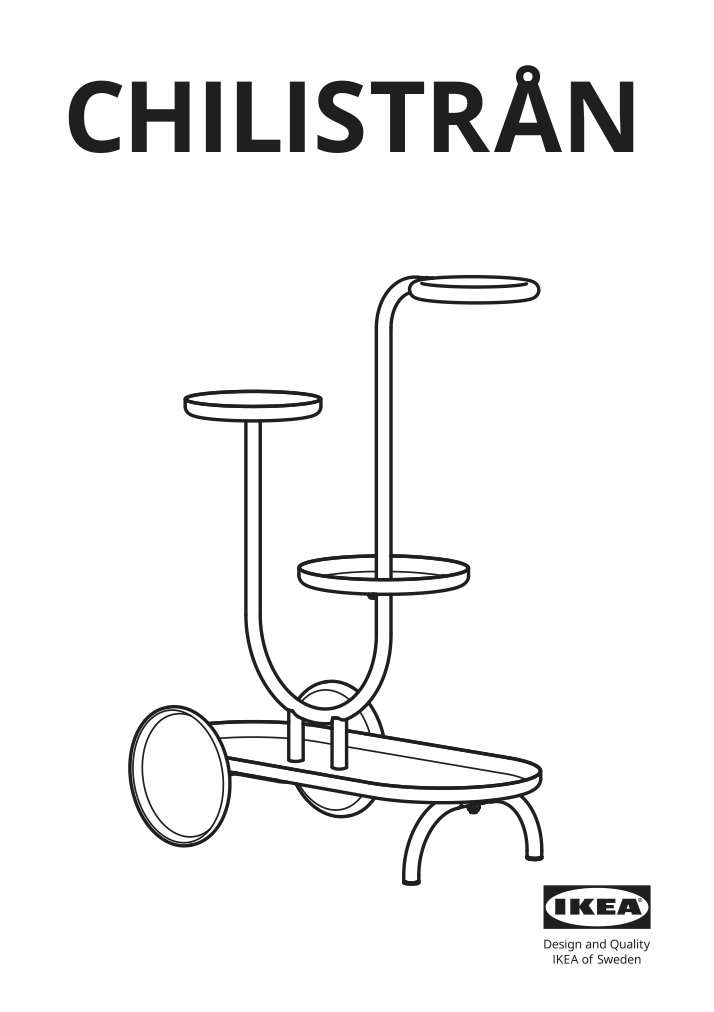 Assembly instructions for IKEA Chilistran plant stand with wheels white | Page 1 - IKEA CHILISTRÅN plant stand with wheels 004.922.48