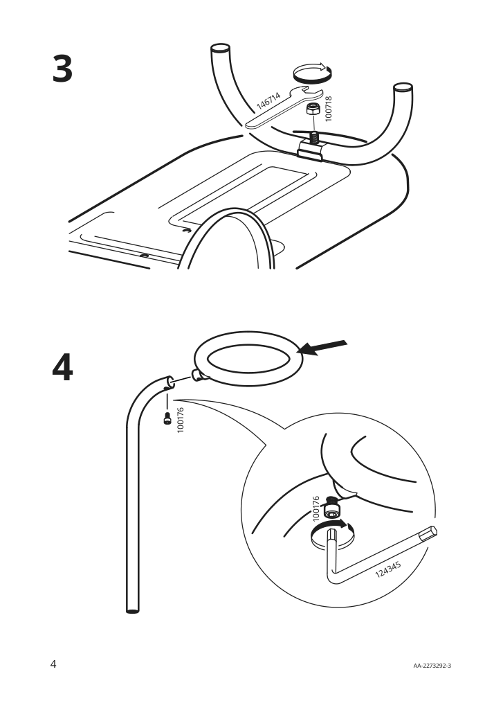 Assembly instructions for IKEA Chilistran plant stand with wheels white | Page 4 - IKEA CHILISTRÅN plant stand with wheels 004.922.48