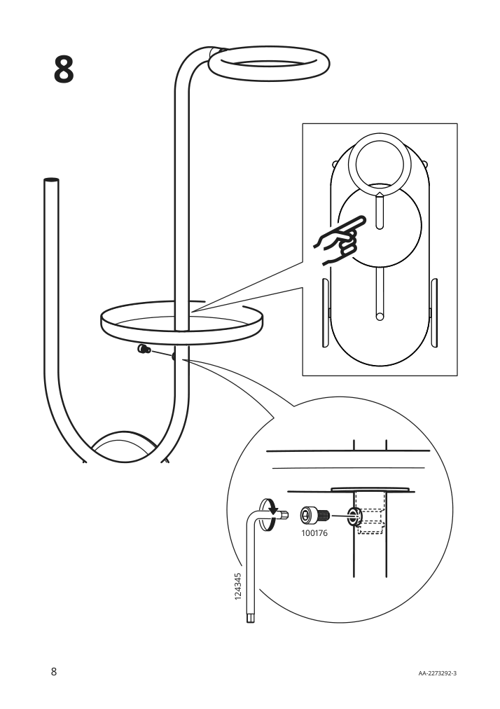 Assembly instructions for IKEA Chilistran plant stand with wheels white | Page 8 - IKEA CHILISTRÅN plant stand with wheels 004.922.48