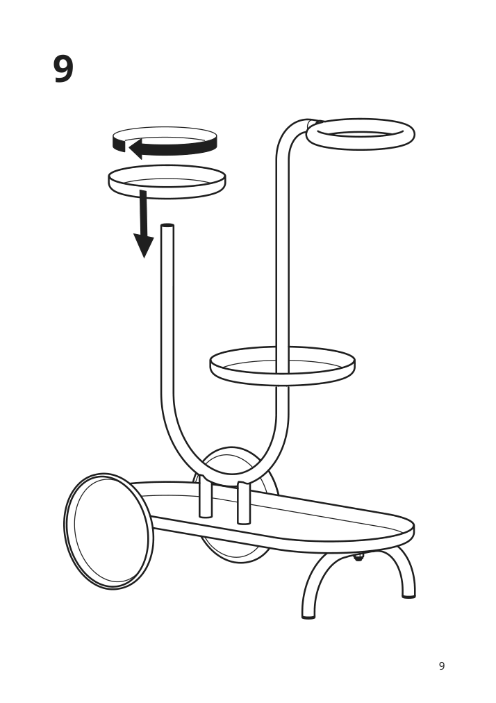 Assembly instructions for IKEA Chilistran plant stand with wheels white | Page 9 - IKEA CHILISTRÅN plant stand with wheels 004.922.48