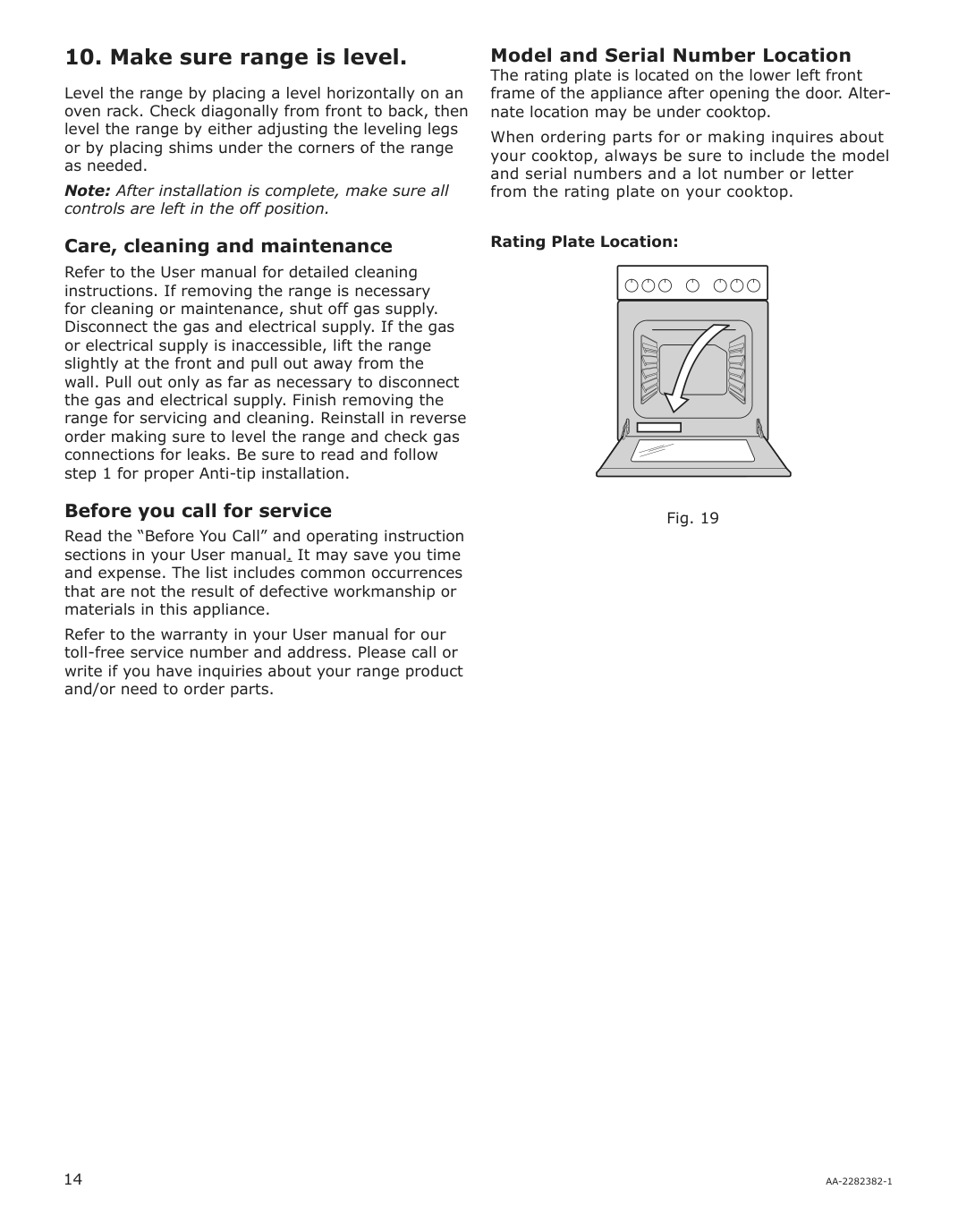 Assembly instructions for IKEA Cirkulera range with gas cooktop stainless steel | Page 14 - IKEA CIRKULERA range with gas cooktop 905.152.93