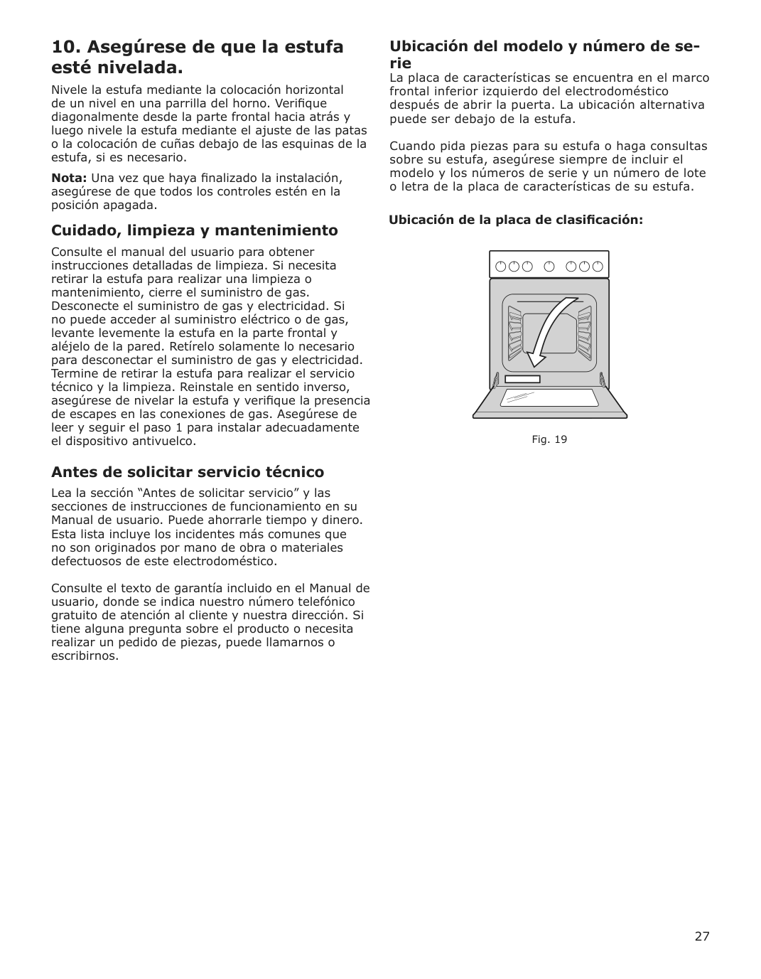 Assembly instructions for IKEA Cirkulera range with gas cooktop stainless steel | Page 27 - IKEA CIRKULERA range with gas cooktop 905.152.93