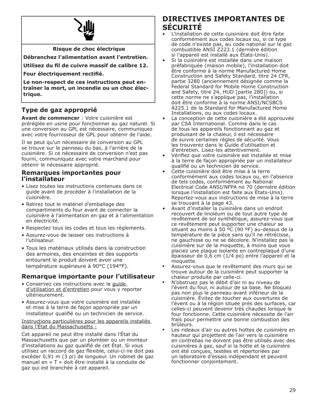 Assembly instructions for IKEA Cirkulera range with gas cooktop stainless steel | Page 29 - IKEA CIRKULERA range with gas cooktop 905.152.93