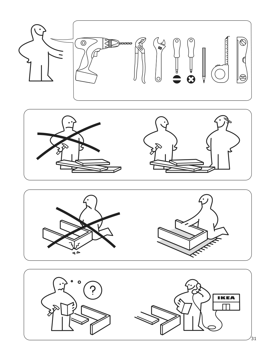 Assembly instructions for IKEA Cirkulera range with gas cooktop stainless steel | Page 31 - IKEA CIRKULERA range with gas cooktop 905.152.93