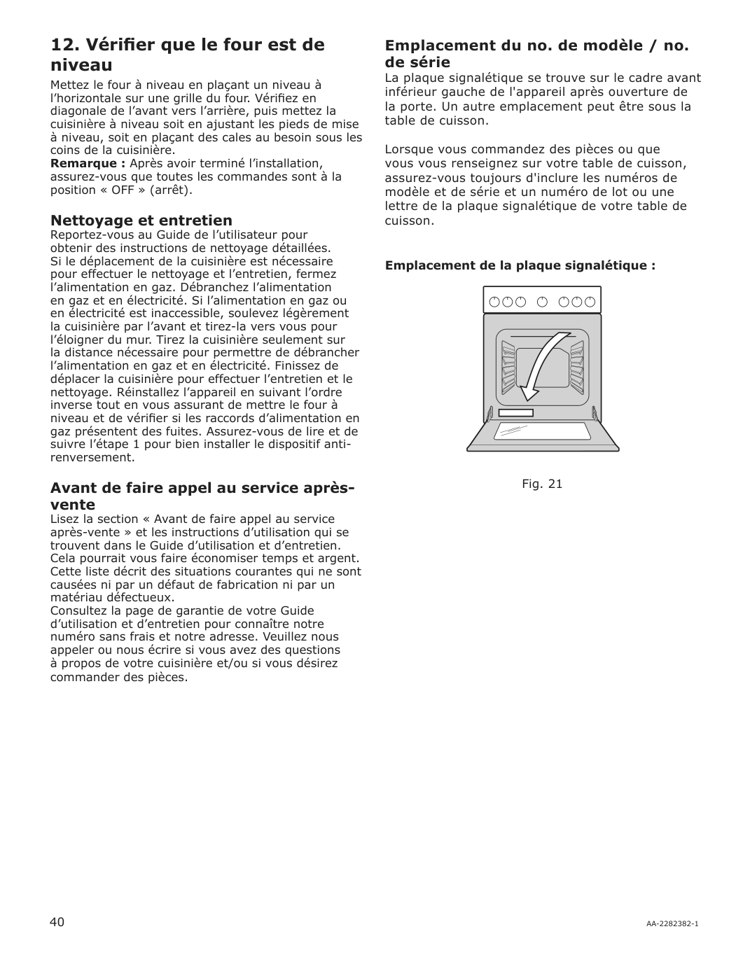 Assembly instructions for IKEA Cirkulera range with gas cooktop stainless steel | Page 40 - IKEA CIRKULERA range with gas cooktop 905.152.93