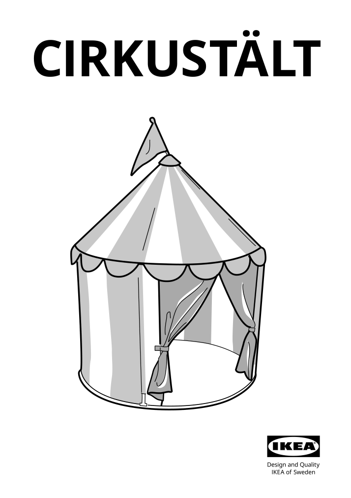 Assembly instructions for IKEA Cirkustaelt childrens tent | Page 1 - IKEA CIRKUSTÄLT children's tent 803.420.52