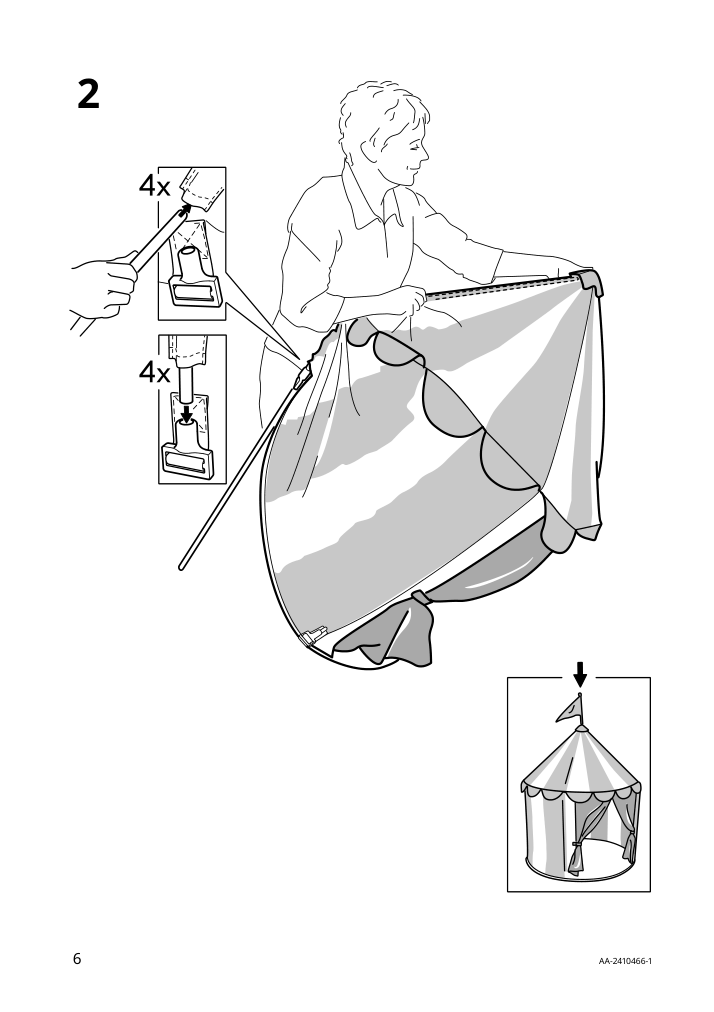 Assembly instructions for IKEA Cirkustaelt childrens tent | Page 6 - IKEA CIRKUSTÄLT children's tent 803.420.52