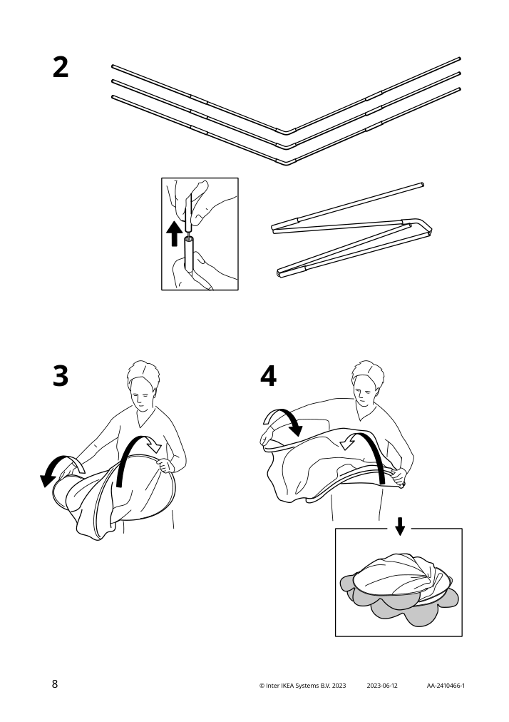 Assembly instructions for IKEA Cirkustaelt childrens tent | Page 8 - IKEA CIRKUSTÄLT children's tent 803.420.52