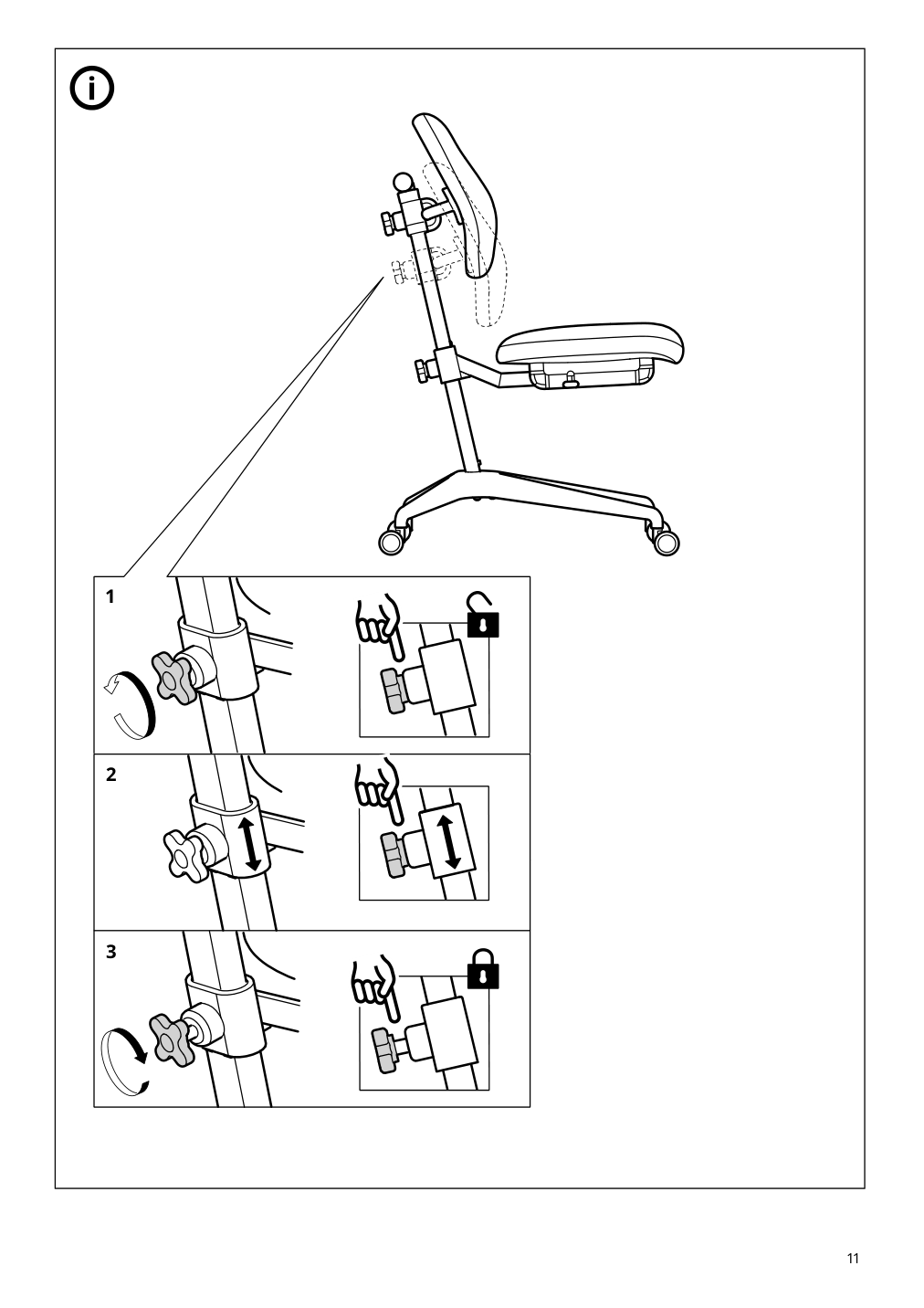 Assembly instructions for IKEA Dagnar childs desk chair turquoise | Page 11 - IKEA DAGNAR child's desk chair 905.586.21